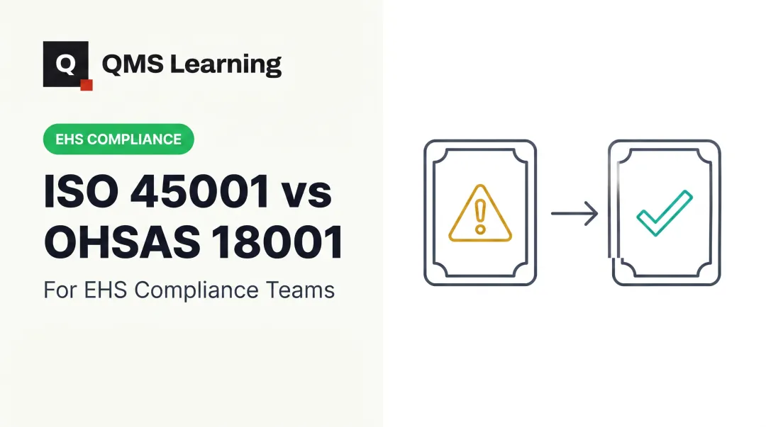 ISO 45001 vs OHSAS 18001