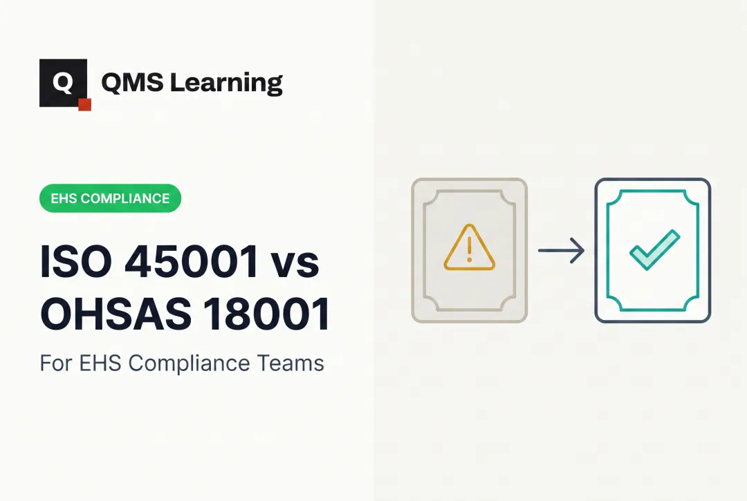 ISO 45001 vs OHSAS 18001
