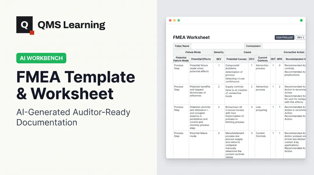 FMEA Template & Worksheet
