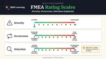 Severity Occurrence Detection 1-10 risk rating scale comparison