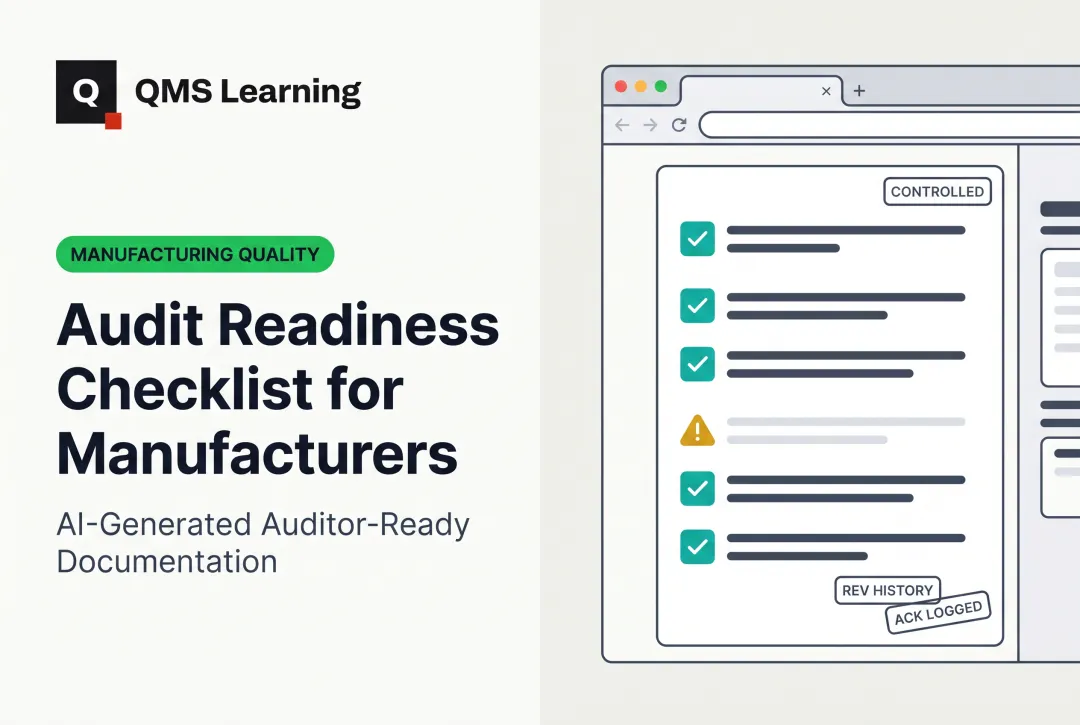 Audit Readiness Checklist for Manufacturers