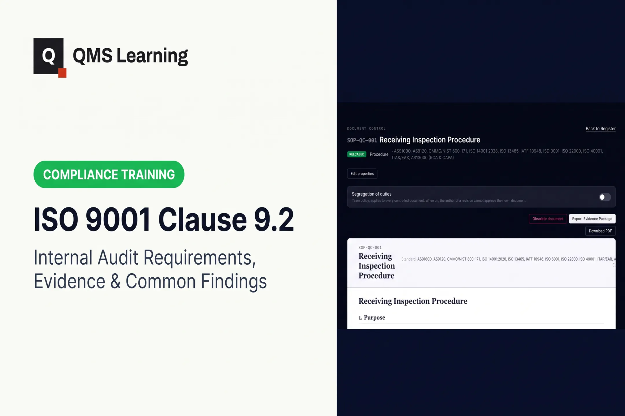 ISO 9001 Clause 9.2: Internal Audit Requirements, Evidence & Common Findings