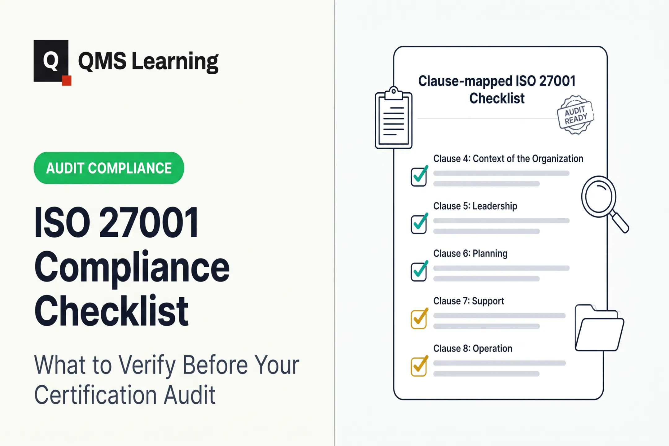 ISO 27001 Compliance Checklist: What to Verify Before Your Certification Audit