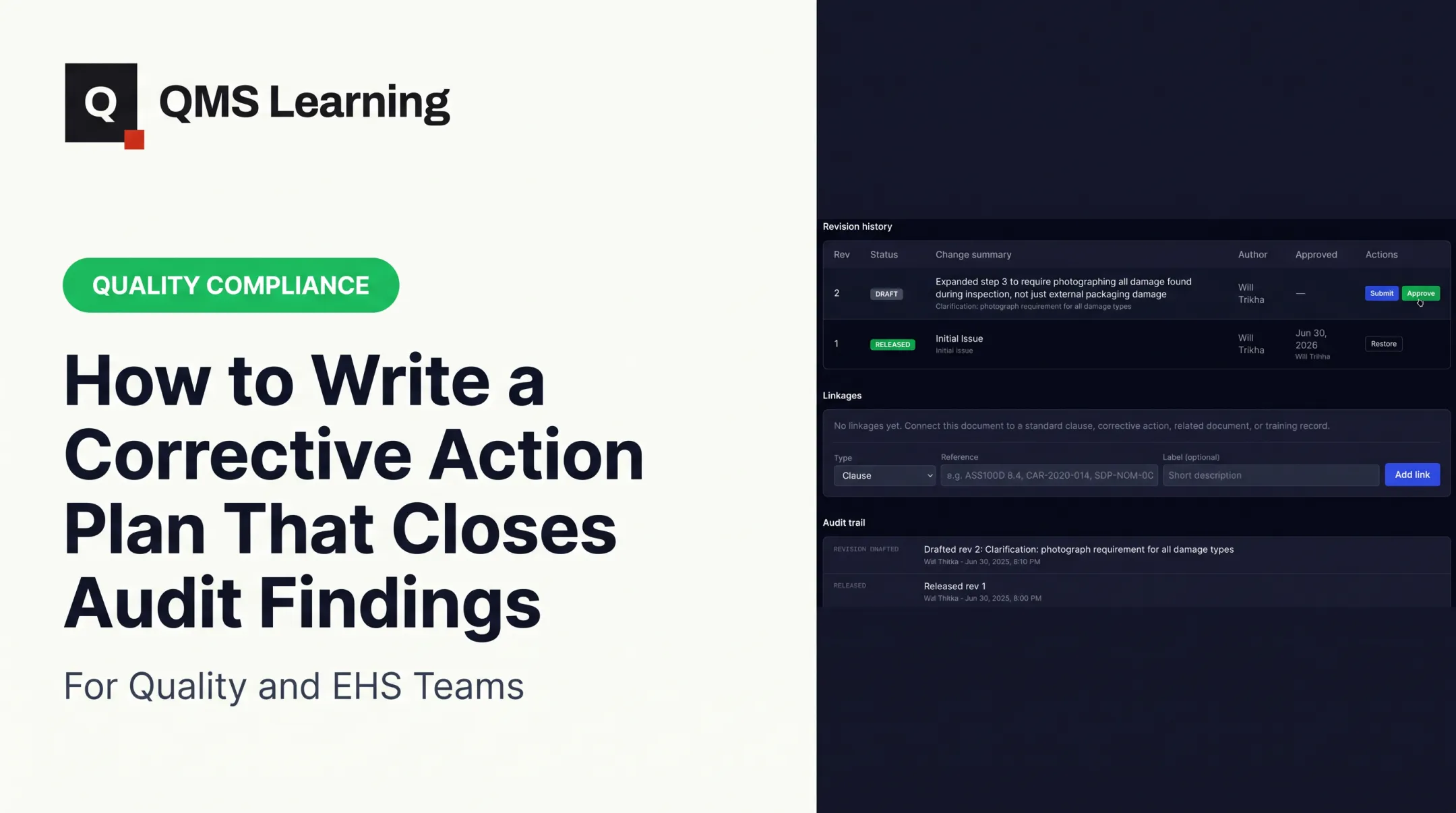 How to Write a Corrective Action Plan That Closes Audit Findings