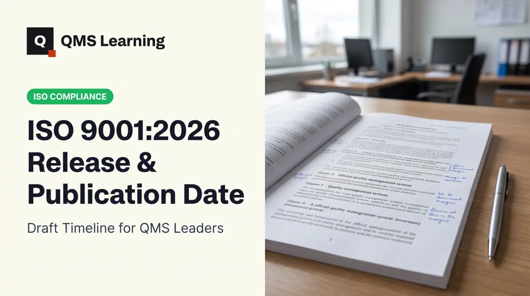 ISO 9001:2026 Release & Publication Date