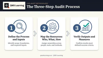 Three-step process for applying turtle diagram in audits
