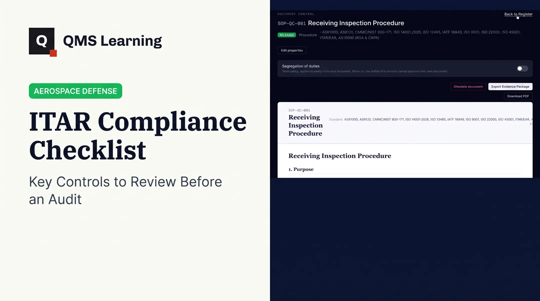 ITAR Compliance Checklist: Key Controls to Review Before an Audit