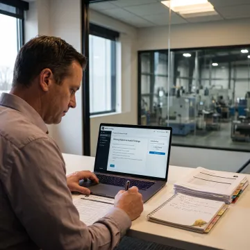 Quality team member completing ISO 9001 auditor training online