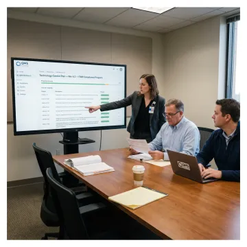 Team reviewing an ITAR compliance program