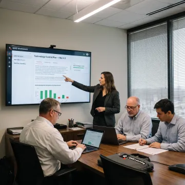 Compliance team developing an ITAR technology control plan