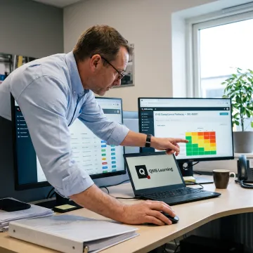Safety manager using digital ISO 45001 training