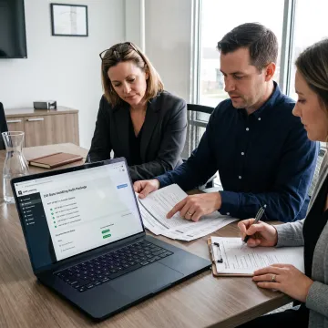 Team reviewing CUI cybersecurity requirements