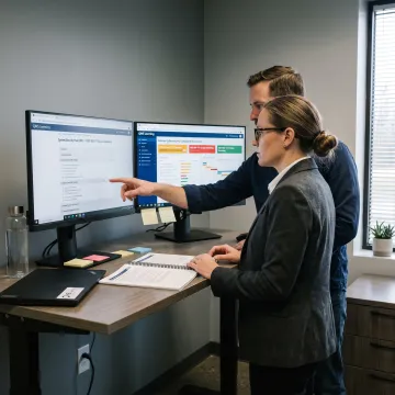 Team developing a cybersecurity compliance plan