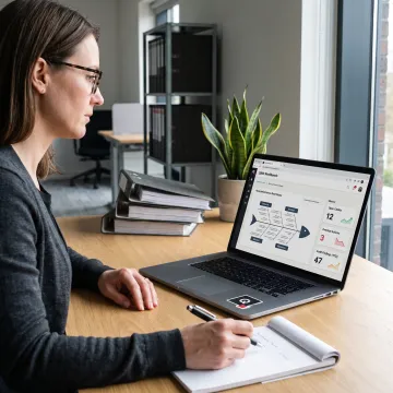 Quality professional reviewing process improvement data