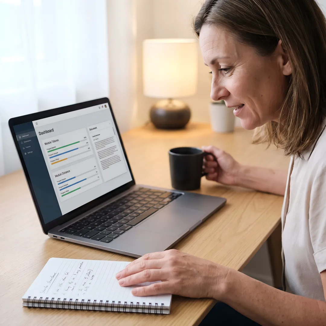HIPAA online training dashboard