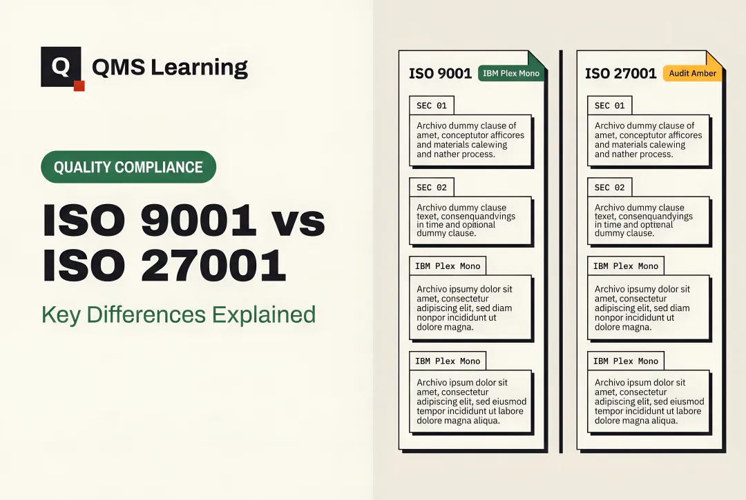 ISO 9001 vs ISO 27001: Key Differences Explained