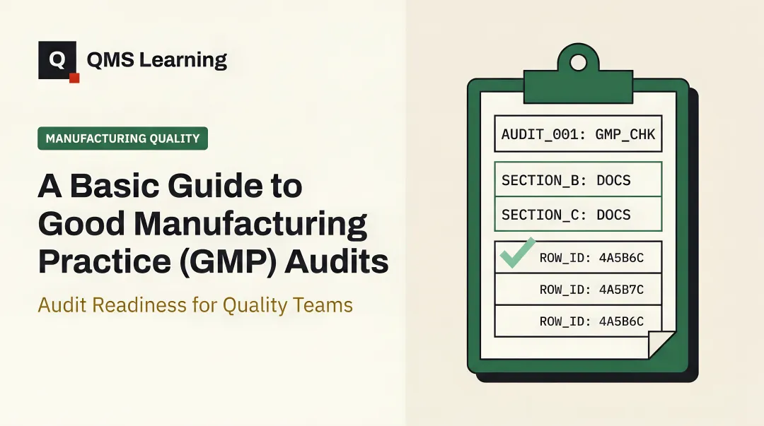 A Basic Guide to Good Manufacturing Practice (GMP) Audits