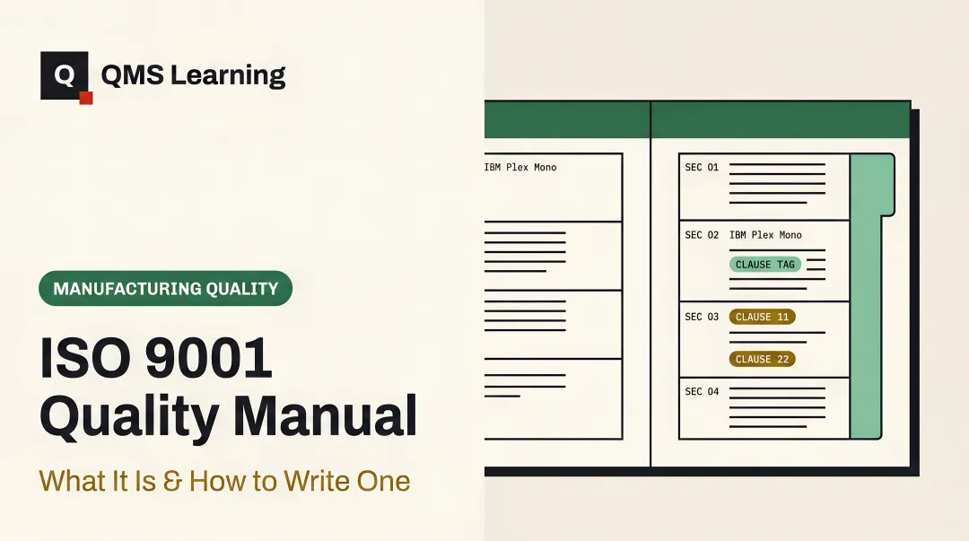 ISO 9001 Quality Manual — What It Is & How to Write One