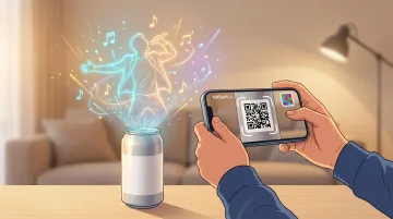 Consumer scanning beverage can QR code to trigger augmented reality experience