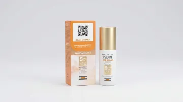 Beauty brand product packaging with QR code linking to digital content