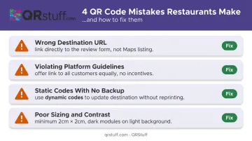 Four common restaurant QR code review mistakes and how to avoid them