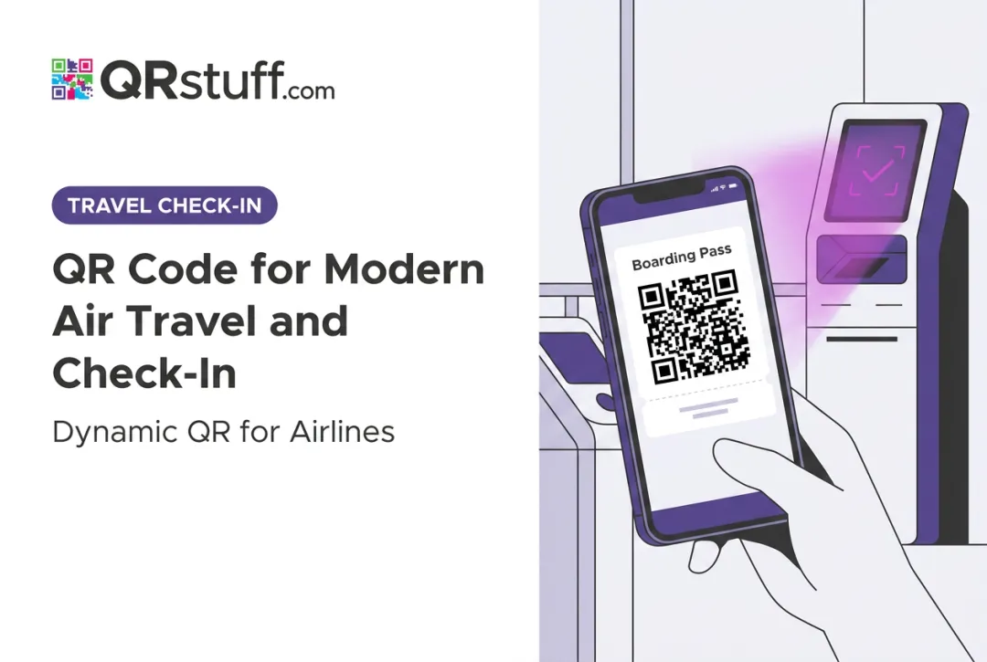 QR Code for Modern Air Travel and Check-In