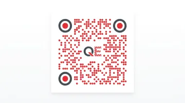 Custom branded QR code with logo colors and design elements for marketing