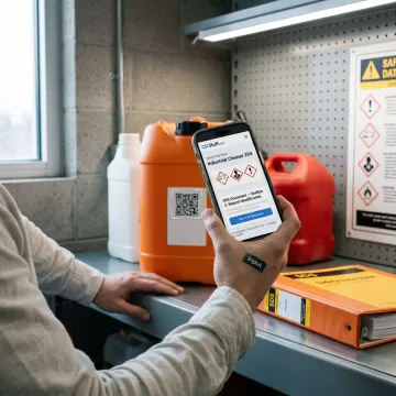 SDS Management Software with QR Code Access