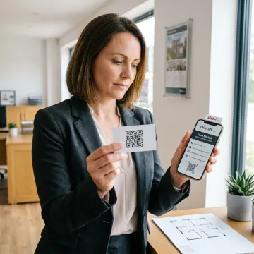 Real Estate Business Cards with QR Code