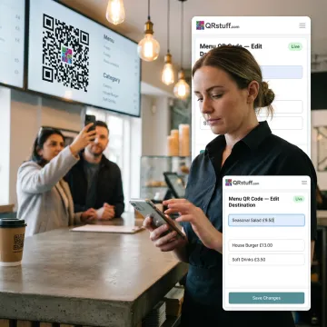 Restaurant manager editing menu prices on a smartphone