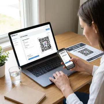 Agent creating a QR open house sign-in workflow
