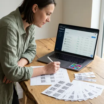 Apparel brand creating QR codes for clothing labels