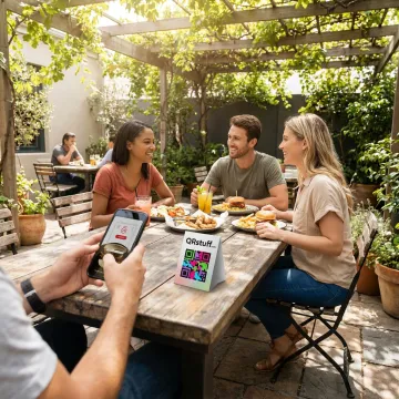 Outdoor Digital QR Menu for Restaurants