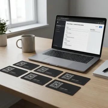Free Editable Business Card QR Code — Printable