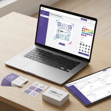 Designing a QR code for business card stickers