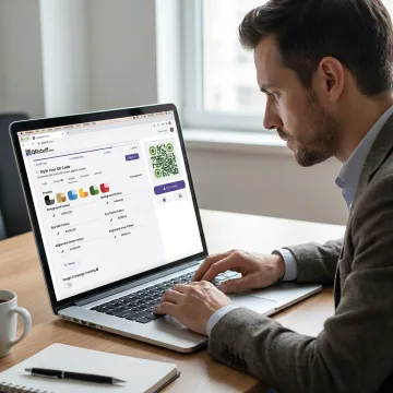 User creating a QR code in Chrome