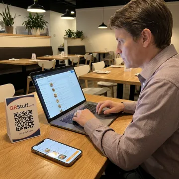 Restaurant team updating a digital QR menu