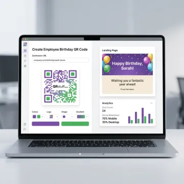 HR team creating a digital birthday card