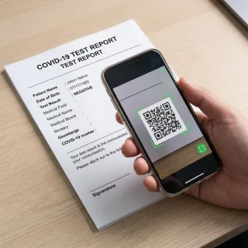 QR Code on COVID-19 Test Report — Information & Verification
