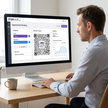 Dashboard creating appointment booking QR code