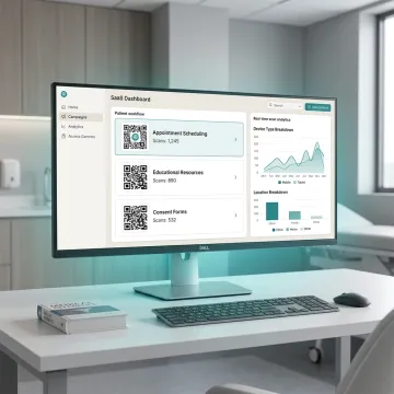 Secure healthcare QR code dashboard
