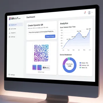 Dashboard creating a Google Forms QR code
