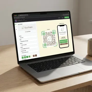 Creating a QR code digital business card online