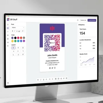 Custom digital business card editor