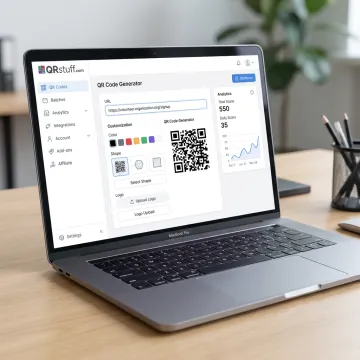 QR code creation dashboard for volunteer signup form