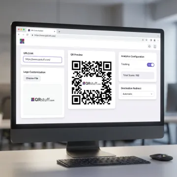 User creating a multi-link QR code in an online dashboard