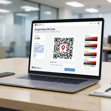 Dashboard creating a Google Maps QR code