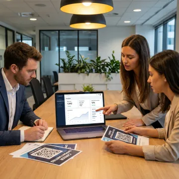 Hiring team reviewing QR code application scans
