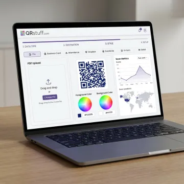 Dashboard for creating a file-sharing QR code