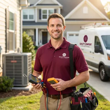 Emergency HVAC technician responding to urgent heating and cooling service call in Ossining, NY